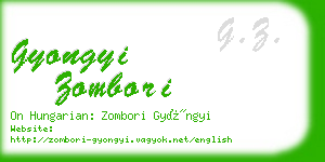 gyongyi zombori business card